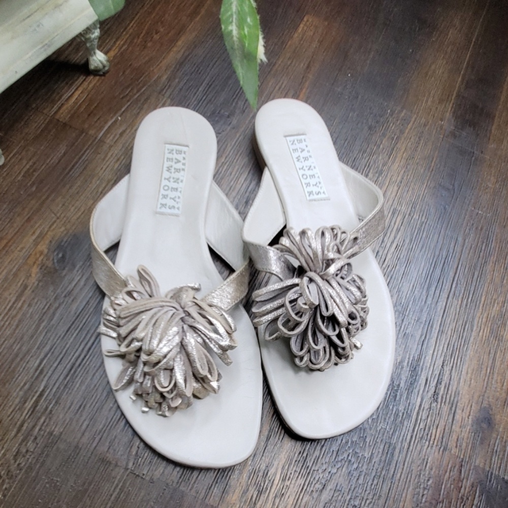 Barneys New York glitter silver sandals 36